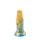Kiotos Monstar - Dildo Beast nr. 16 - 21 x 7 cm - Goud/Blauw/Wit