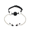 Kiotos - Siliconen Ball Gag Met Tepelklemmen-Erotiekvoordeel.nl