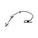 Kiotos Steel - 3 Anaal Eitjes RVS Aan Siliconen Koord