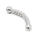 Kiotos Steel - Curve Steel Dildo Twisted - Gebogen Dildo - RVS-Erotiekvoordeel.nl