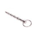 Kiotos Steel - Dipstick - Penis Stick De Luxe - Met Druppelvormige Ribbels en Trekring-Erotiekvoordeel.nl