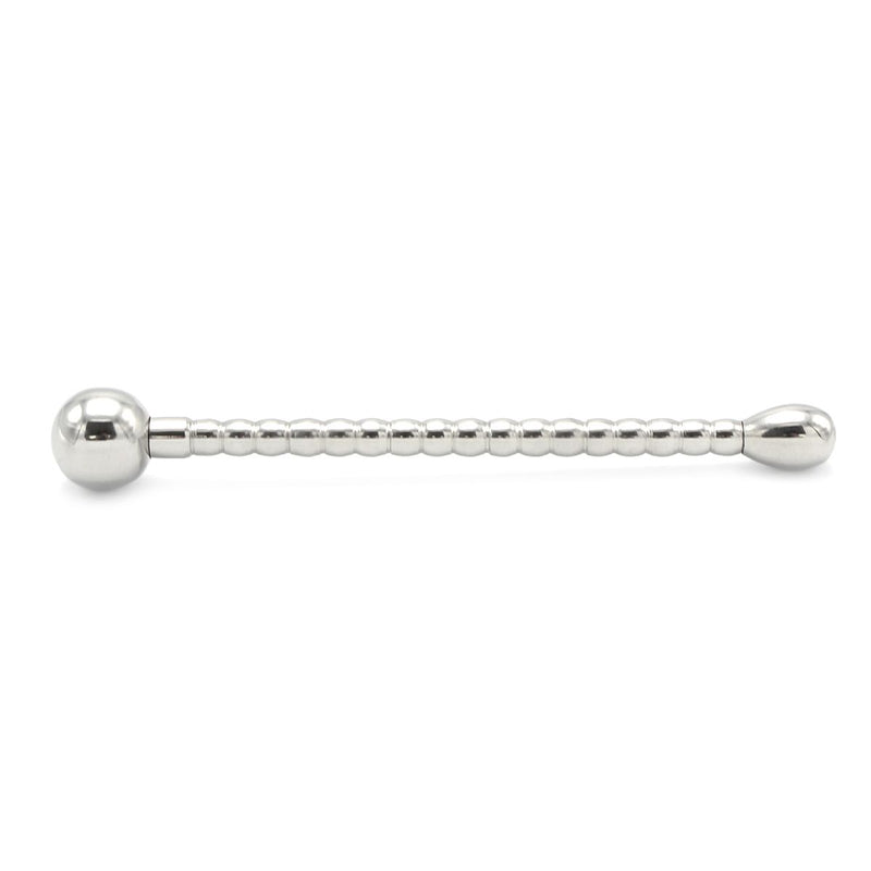 Kiotos Steel - Extra Lange Penisplug Met Ribbels - Diameter 10 mm