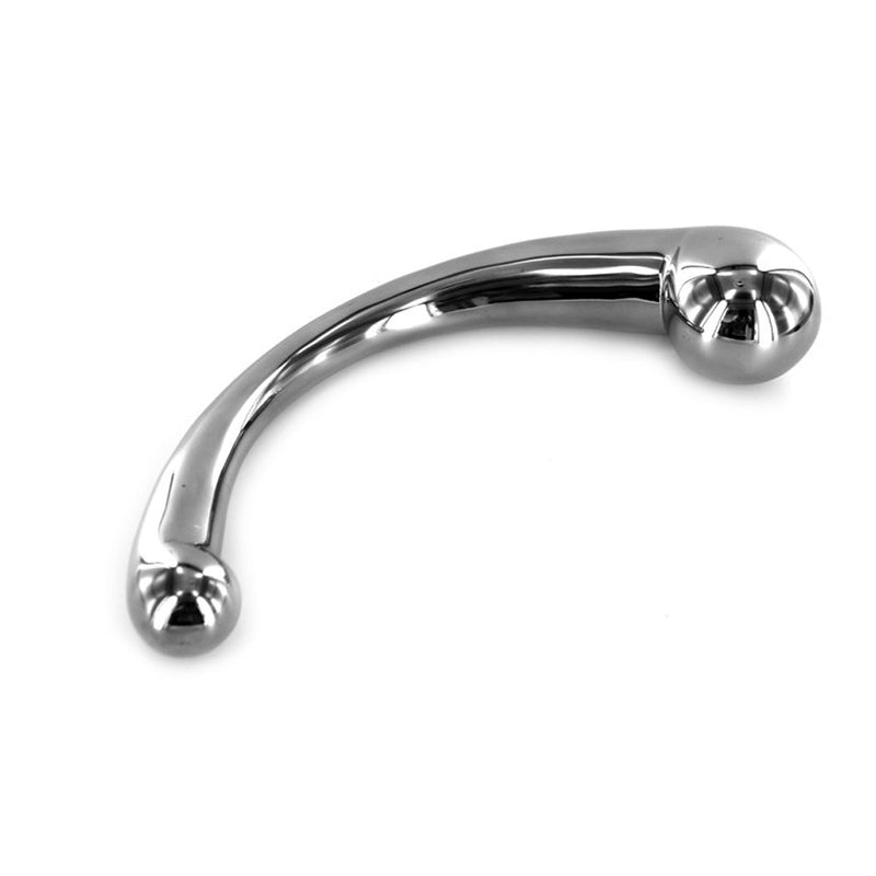 Kiotos Steel - Pure RVS Dildo Curved - Zilver-Erotiekvoordeel.nl