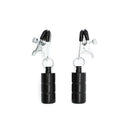 Kiotos Steel - Tepelklemmen - Nipple Adjustable Clamps 2x100g Gewichten - RVS - Zwart-Erotiekvoordeel.nl