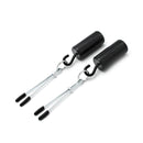 Kiotos Steel - Tepelklemmen - Nipple Pinch Clamps met 2 x 100g Haakgewichten- RVS - Zwart-Erotiekvoordeel.nl