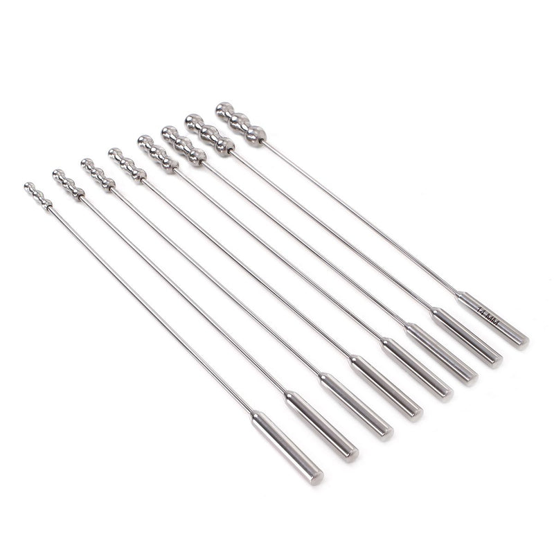 Kiotos Steel - Urethral Sound Rosebud Dilators - Set Van 8 Stuks-Erotiekvoordeel.nl