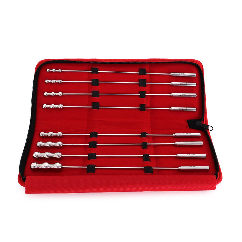 Kiotos Steel - Urethral Sound Rosebud Dilators - Set Van 8 Stuks-Erotiekvoordeel.nl