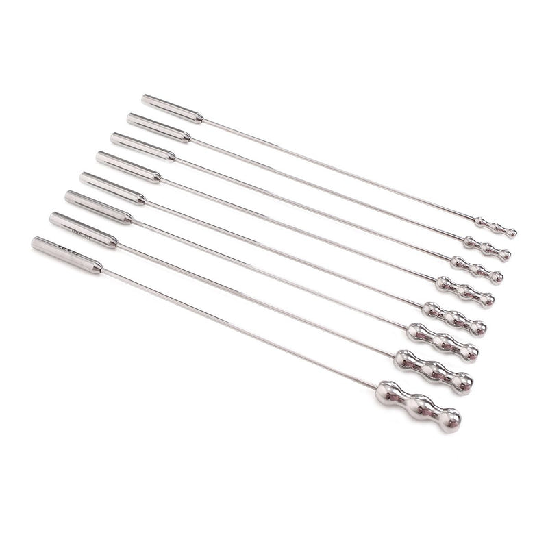 Kiotos Steel - Urethral Sound Rosebud Dilators - Set Van 8 Stuks-Erotiekvoordeel.nl