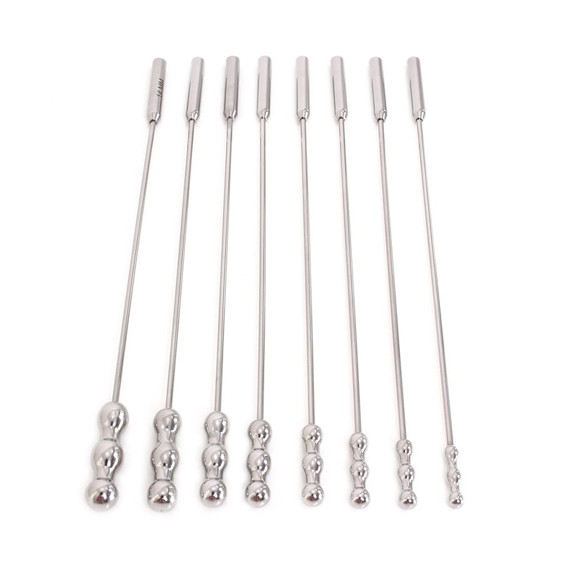 Kiotos Steel - Urethral Sound Rosebud Dilators - Set Van 8 Stuks-Erotiekvoordeel.nl