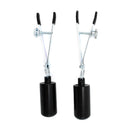 Kiotos Steel - Verstelbare Pinch Tepelklemmen Met Schroef En Gewichten van 2 x 100 gram - RVS-Erotiekvoordeel.nl