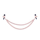 Kiotos - Tepelklemmen Rosé Goud Met dubbele Ketting-Erotiekvoordeel.nl