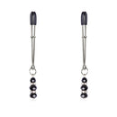 Kiotos - Verstelbare Pincet Tepelklemmen Met versiering Van Zwarte kralen En strass Steentjes-Erotiekvoordeel.nl