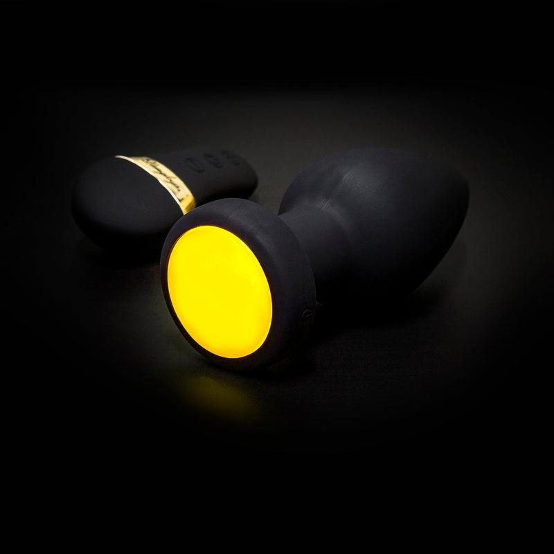 Kleine Vibrerende Buttplug Met remote Control En gekleurde LED verlichting-Erotiekvoordeel.nl