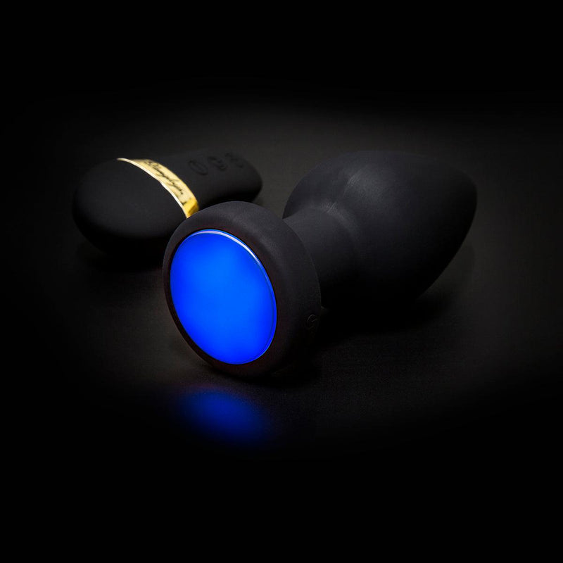 Kleine Vibrerende Buttplug Met remote Control En gekleurde LED verlichting-Erotiekvoordeel.nl