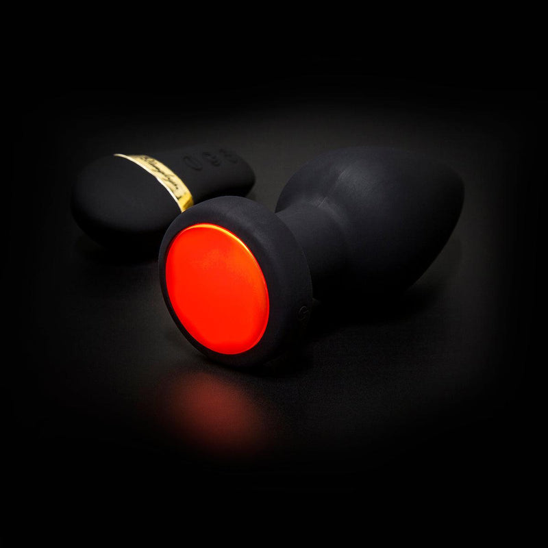 Kleine Vibrerende Buttplug Met remote Control En gekleurde LED verlichting-Erotiekvoordeel.nl