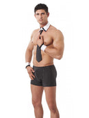 Krijtstreepje lingerie kantoor Set Voor Heren - 4 delig-Erotiekvoordeel.nl