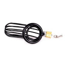 Kuishuidskooi Bird Cage Metaal Met hangslot - Zwart-Erotiekvoordeel.nl