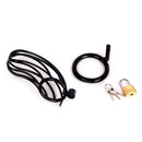 Kuishuidskooi Bird Cage Metaal Met hangslot - Zwart-Erotiekvoordeel.nl