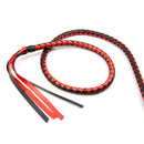 Lange gevlochten single tail - Bull Whip - 190 cm lang - Rood/Zwart-Erotiekvoordeel.nl