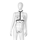 Leather Collar Chest met 4 Clamps - Dé Ultieme Sensatie voor BDSM Liefhebbers!-Erotiekvoordeel.nl