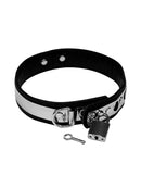 Leren Collar Met Metaal En hangslot 3 cm Breed-Erotiekvoordeel.nl