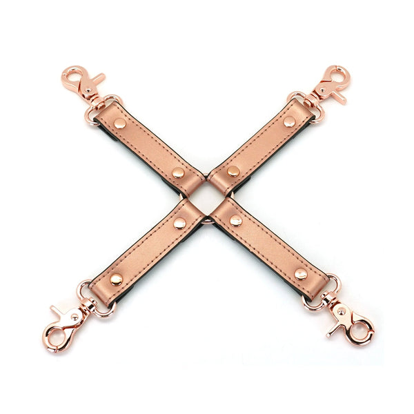 Liebe Seele - Rose Gold Memory Exclusieve Leren Hogtie - Rosé Goud-Erotiekvoordeel.nl