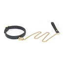 Liebe Seele - Shining Girl Handgemaakte Leren collar Met Rosé Gouden leiband Ketting Met strass Steentjes-Erotiekvoordeel.nl