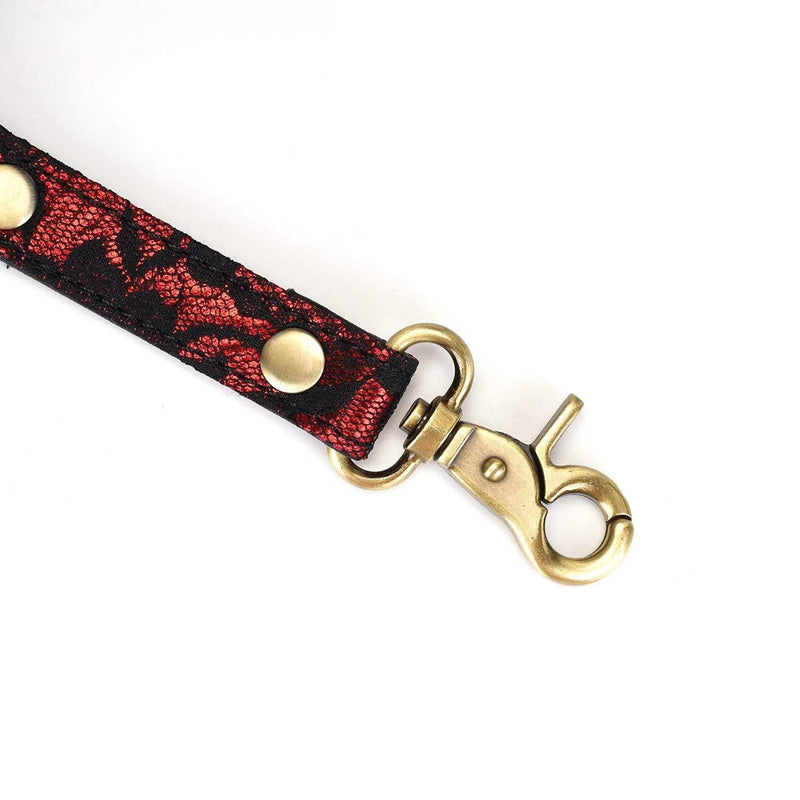 Liebe Seele - Victorian Garden Exclusieve Hogtie - Vegan Friendly - Zwart/Rood-Erotiekvoordeel.nl