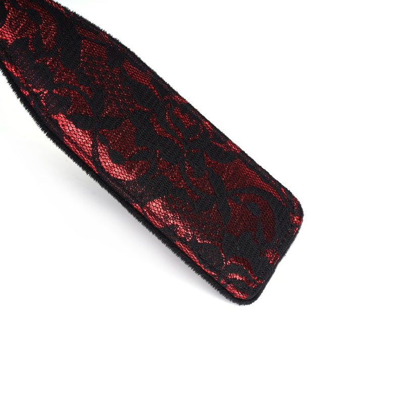 Liebe Seele - Victorian Garden Paddle - Exclusieve Spanking Plak - Vegan - Rood/Zwart-Erotiekvoordeel.nl