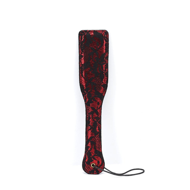 Liebe Seele - Victorian Garden Paddle - Exclusieve Spanking Plak - Vegan - Rood/Zwart-Erotiekvoordeel.nl