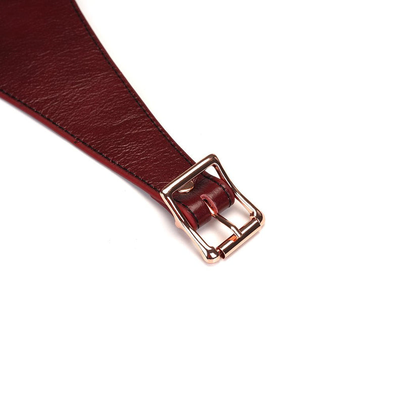 Liebe Seele - Wine Red Exclusief Leren Strap-On Harnas-Erotiekvoordeel.nl