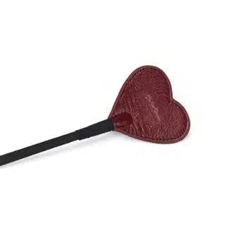 Liebe Seele - Wine Red - Riding Crop - Paardrijzweep met hartvormige lederen tip - Luxe En exclusief ontwerp-Erotiekvoordeel.nl