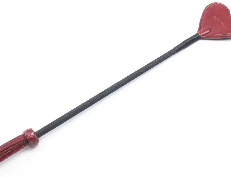 Liebe Seele - Wine Red - Riding Crop - Paardrijzweep met hartvormige lederen tip - Luxe En exclusief ontwerp-Erotiekvoordeel.nl