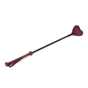 Liebe Seele - Wine Red - Riding Crop - Paardrijzweep met hartvormige lederen tip - Luxe En exclusief ontwerp-Erotiekvoordeel.nl