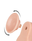 LoveToy - Dubbellaags Dildo - Glijdende Huid Dildo- Lengte 22 cm - Diameter 4.3 cm - Lichte Huidskleur-Erotiekvoordeel.nl