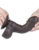 LoveToy - Dubbellaags Sliding Skin Dildo - 18,3 cm x Ø 3,5 cm - Bruin-Erotiekvoordeel.nl