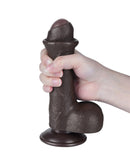 LoveToy - Dubbellaags Sliding Skin Dildo - 18,3 cm x Ø 3,5 cm - Bruin-Erotiekvoordeel.nl