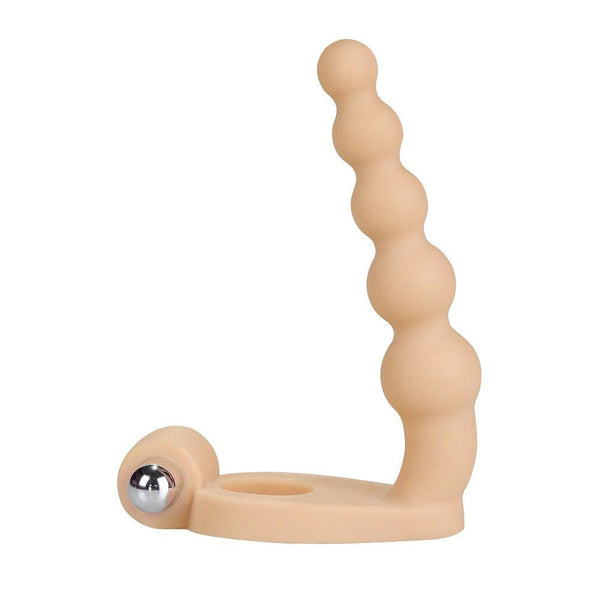 Lovetoy - Cockring Met Vibrerende Dildo - 16.5 cm - Voor Dubbele Penetratie-Erotiekvoordeel.nl