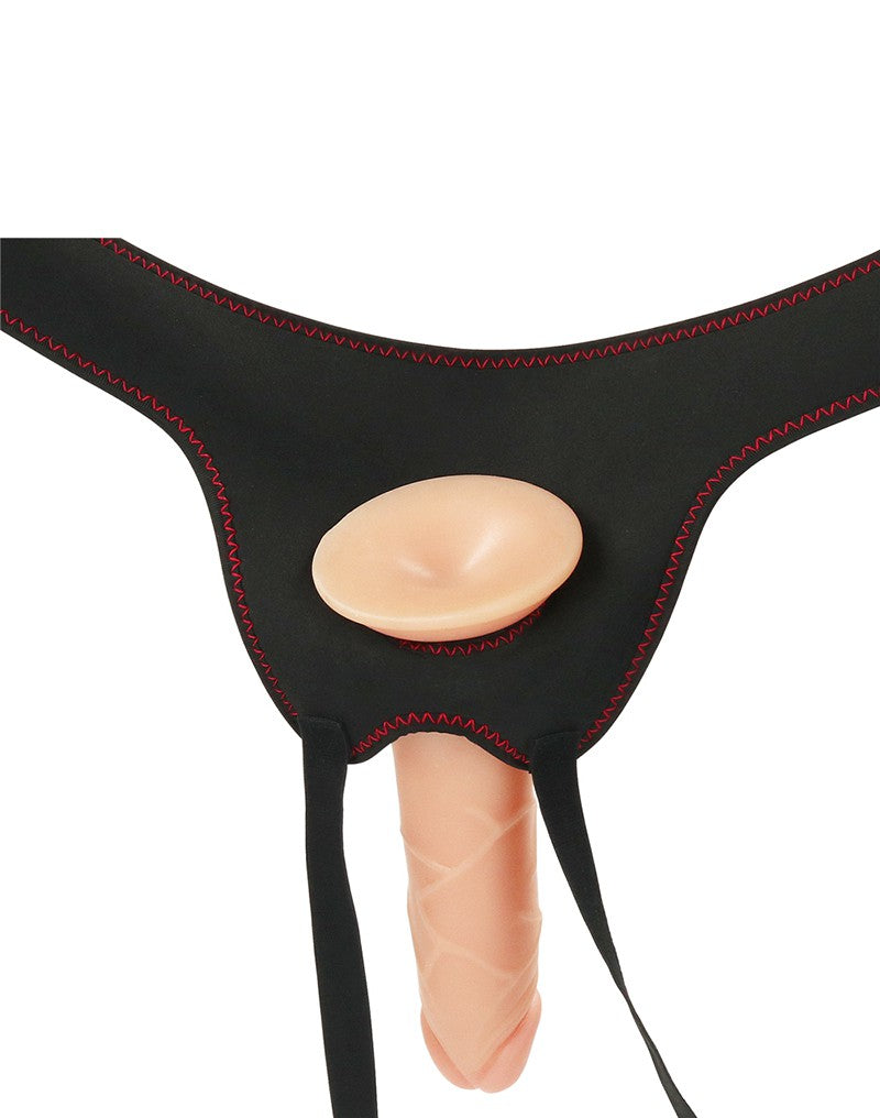 Lovetoy - Easy Strap-on Set Met dildo Van 19 cm - Lichte Huidskleur-Erotiekvoordeel.nl