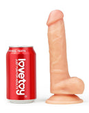 Lovetoy - Easy Strap-on Set Met dildo Van 19 cm Met Balzak - Lichte Huidskleur-Erotiekvoordeel.nl