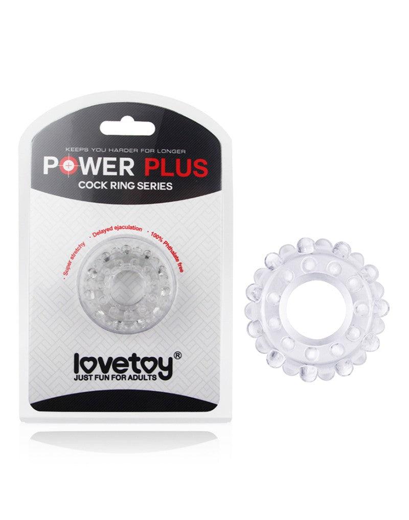 Lovetoy - Powerplus flexibele Cockring nopjes - Transparant-Erotiekvoordeel.nl