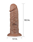 Lovetoy - Realistische Chubby XXL Dildo 27 cm - Bruin-Erotiekvoordeel.nl