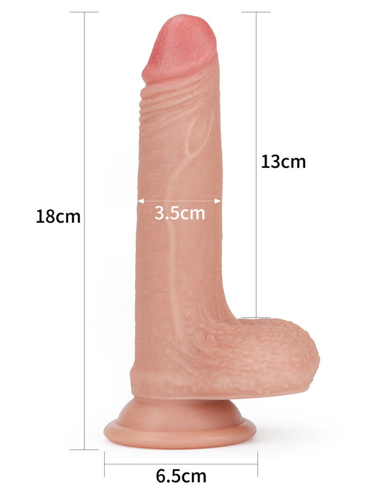 Lovetoy - Realistische Dildo 18 cm - Lichte Huidskleur-Erotiekvoordeel.nl