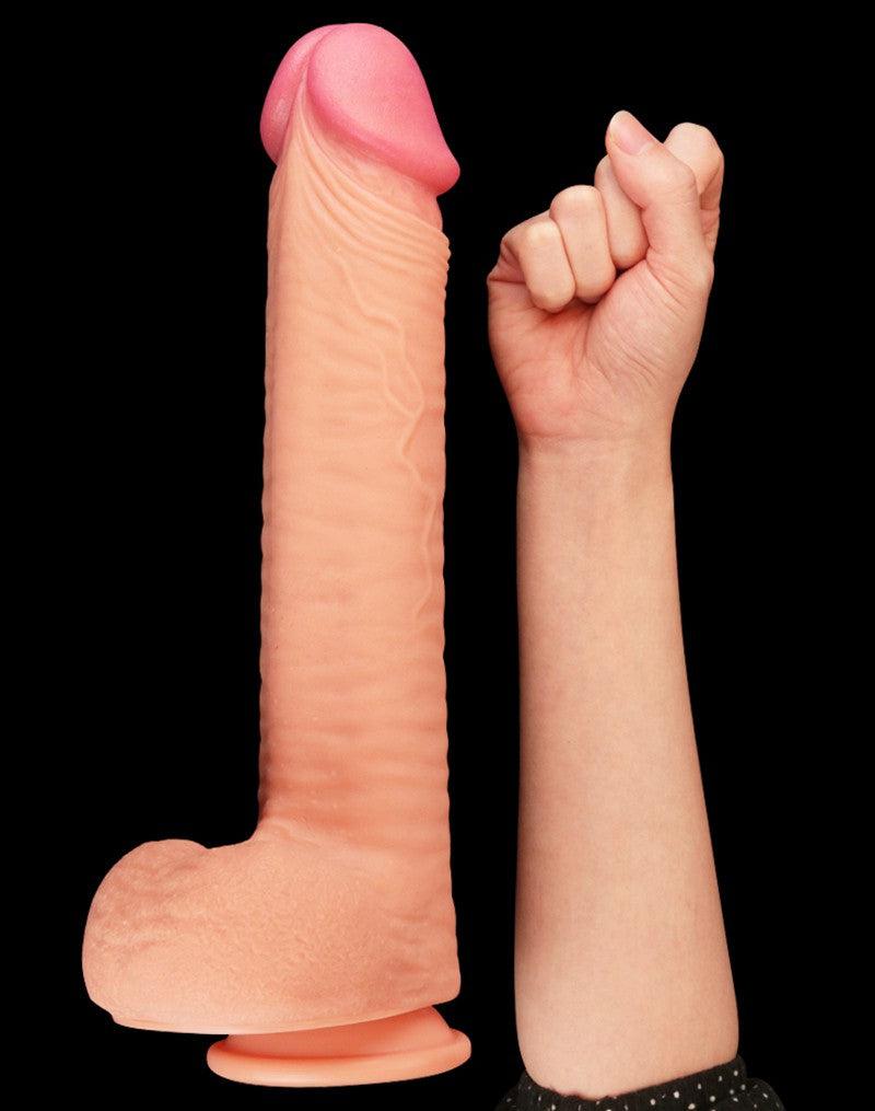 Lovetoy - Realistische XXL Dildo 30.5 cm - Lichte Huidskleur-Erotiekvoordeel.nl