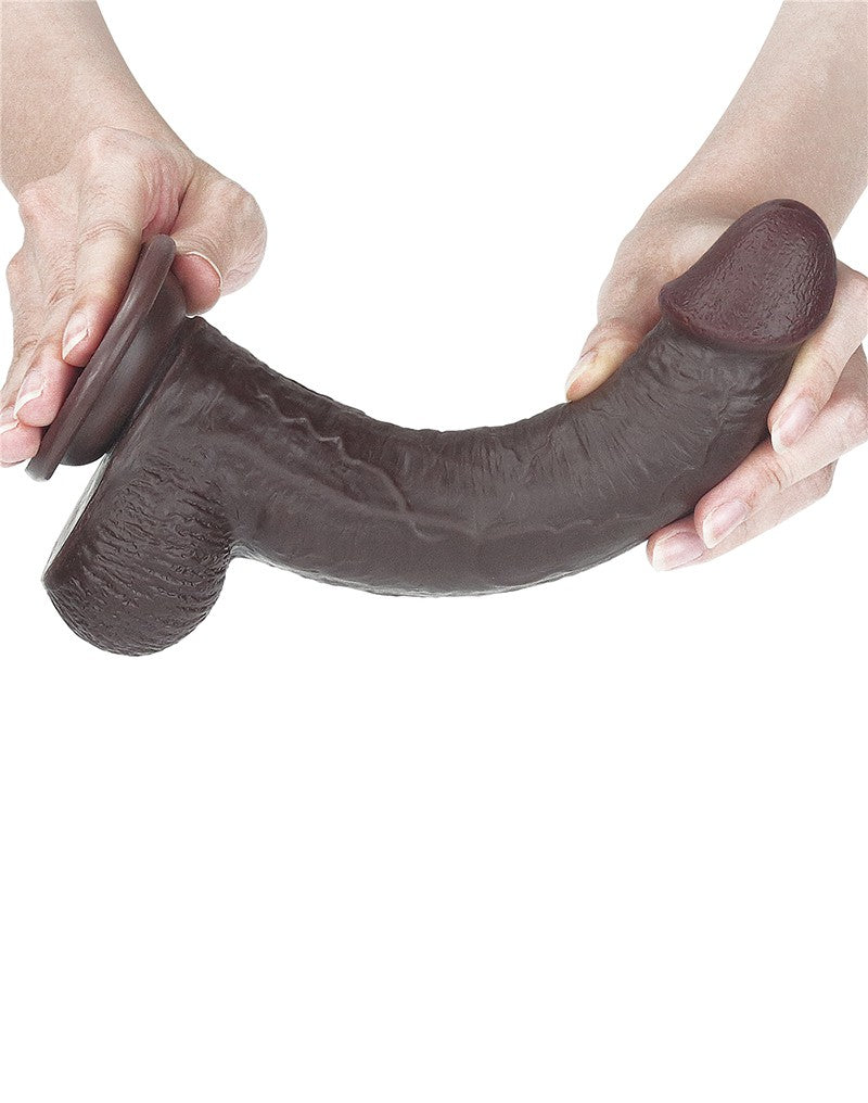 Lovetoy - Realistische XXL Dildo Met Zuignap 23 x 4 cm - Bruin-Erotiekvoordeel.nl