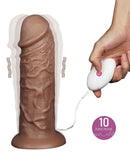 Lovetoy - Realistische XXL Vibrerende Dildo CHUBBY 26.5 cm - Bruin-Erotiekvoordeel.nl