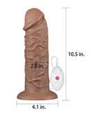 Lovetoy - Realistische XXL Vibrerende Dildo CHUBBY 26.5 cm - Bruin-Erotiekvoordeel.nl