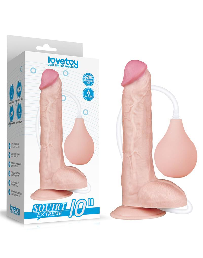 Lovetoy - Squirt Extreme Dildo 25 cm - Lichte Huidskleur-Erotiekvoordeel.nl