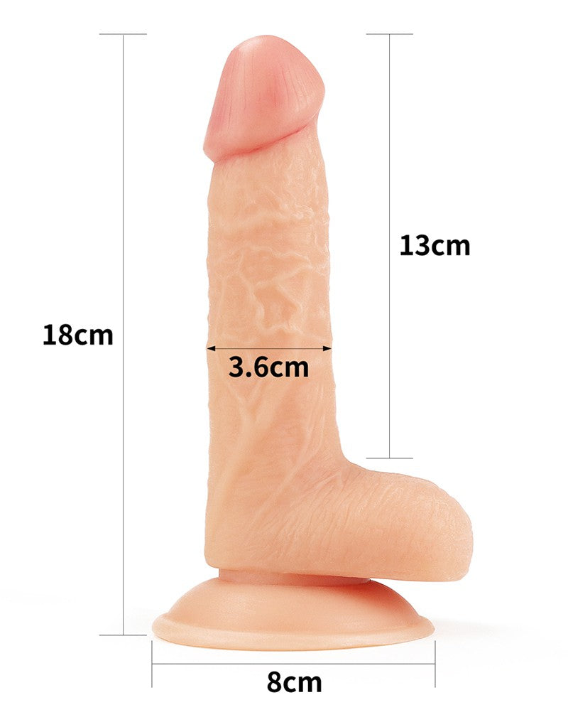 Lovetoy - The Ultra Soft Dude Realistische Dildo - 18 x 4 cm-Erotiekvoordeel.nl