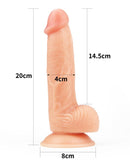 Lovetoy - The Ultra Soft Dude Realistische Dildo - 20.5 x 3.5 cm-Erotiekvoordeel.nl